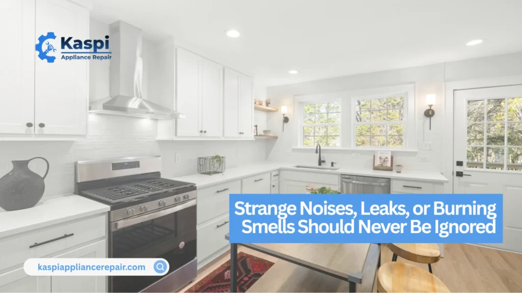 restaurant equipment repair warning noise leak burning smell