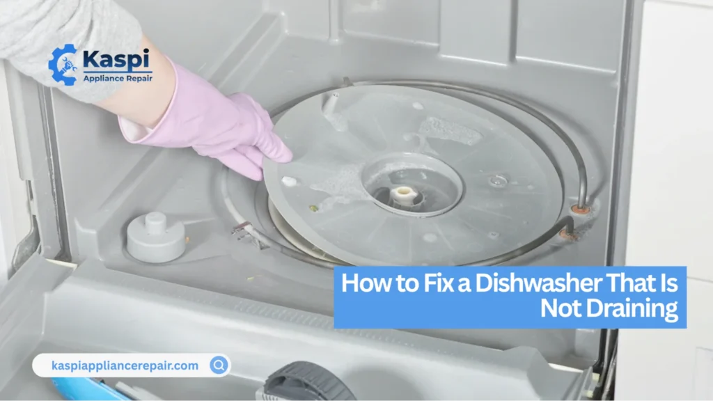 standing water in dishwasher fix