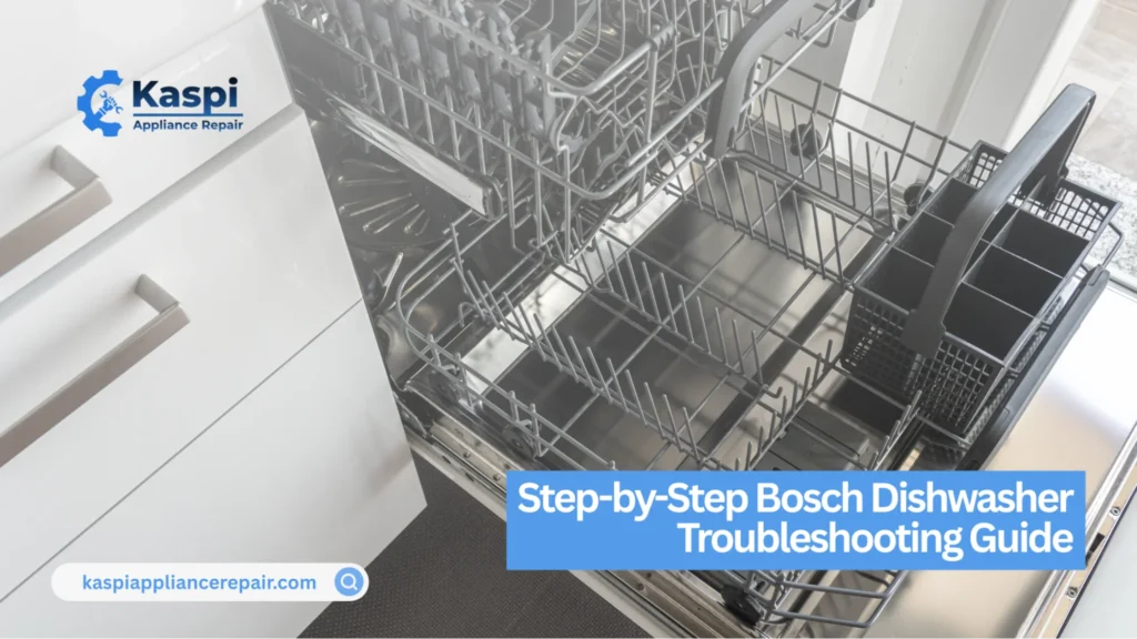 Step-by-step Bosch dishwasher E15 error troubleshooting for water leakage and drainage problems