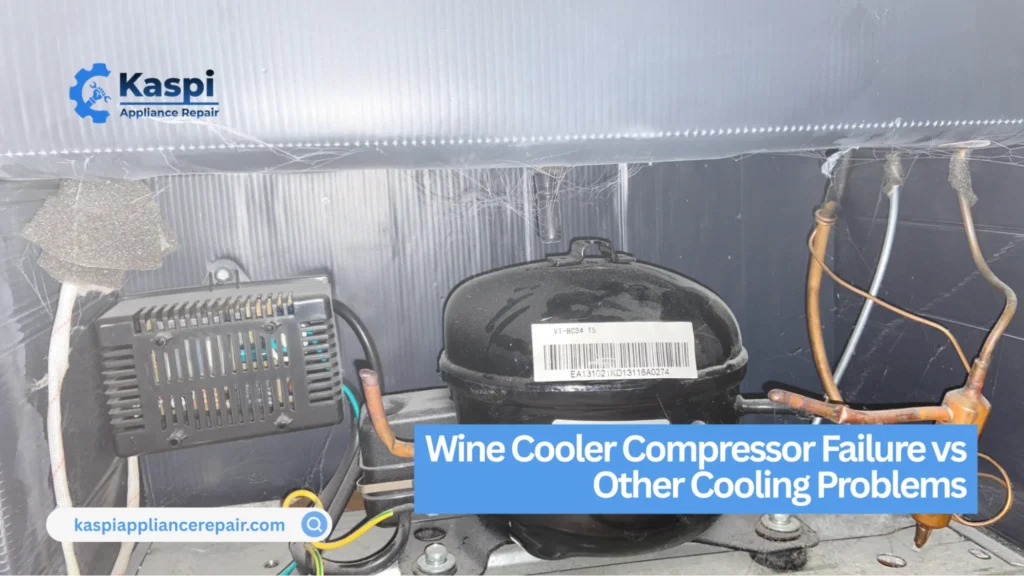 Wine cooler compressor failing compared to other common wine cooler cooling problems