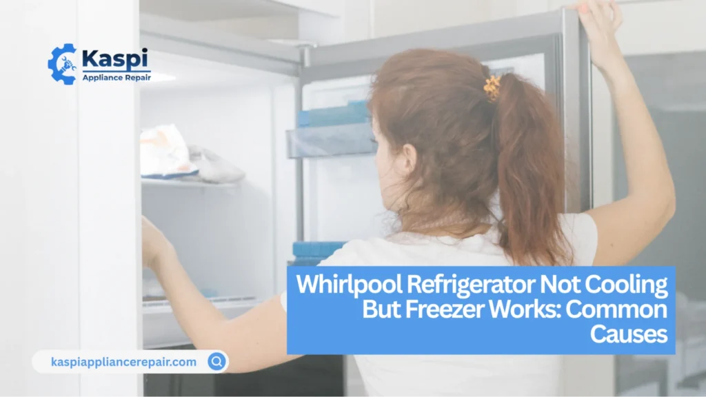 Whirlpool refrigerator running with a cold freezer but a warm refrigerator compartment.