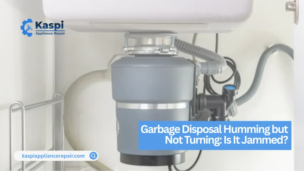 Jammed garbage disposal humming but not turning when switched on